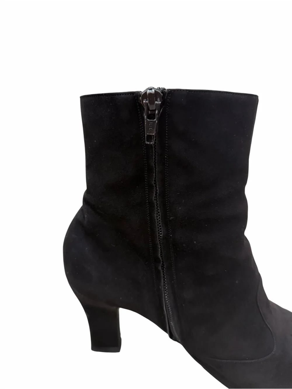 Authentic CHANEL Black Suede Quilted Cap Toe Ankle Boots Booties EU 38